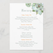 Schattigee Succulente Tuin Huwelijksroute Programma (Achterkant)