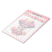 Schattigee Sugar Skull Gewicht en Hoogte Tracker Notitieblok (Schuin)