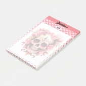 Schattigee Sugar Skull Notities Post-it® Notes (Schuin)