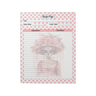 Schattigee Sugar Skull Recept Pagina Notitieblok