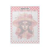 Schattigee Sugar Skull Symptom Tracker Notitieblok (Gedraaid)
