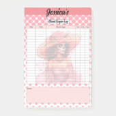 Schattigee suiker schedel bloedsuiker log post-it® notes (Voorkant)