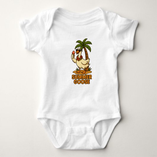 Schattigee Summer Goose Baby Bodysuit (Voorkant)