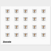 Schattigee Summerween Vibes Skeleton IceCream Summ Ronde Sticker (Vel)