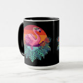 Schattigee Sunset PINK FLAMINGO Mok (Voorkant links)