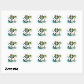 Schattigee Surfhond Stickers (Vel)
