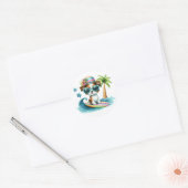 Schattigee Surfhond Stickers (Envelop)