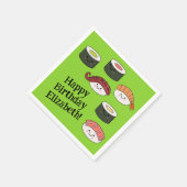 Schattigee Sushi Kinder 1e verjaardagsfeest Servet (Hoek)