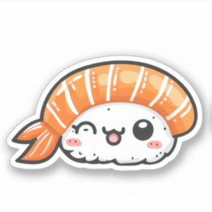 Schattigee sushi vinyl Stickers