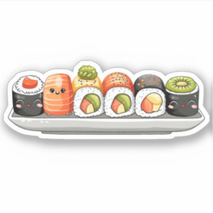 Schattigee sushi vinyl Stickers