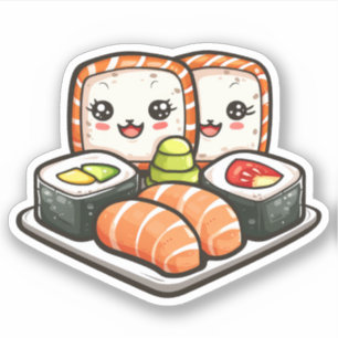 Schattigee sushi vinyl Stickers