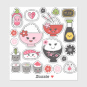 Schattigee sushi vinyl Stickers (Vel)