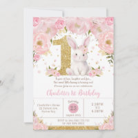 Schattigee Sweet Bunny Konijn Roze Bloemen 1e Verj