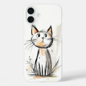 Schattigee Sweet Cat illustratie Case-Mate iPhone Case (Achterkant)