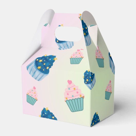 Schattigee Sweet cupcake Sprinkle 2e Verjaardag Gi Bedankdoosjes (Voorkant Zijde)