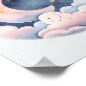 Schattigee Sweet Dreams Moon Stars Clouds Kinderka Poster (Hoek)