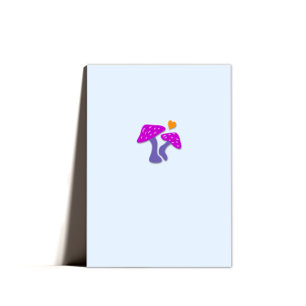 Schattigee Sweet Minimal Mushrooms Valentijns Kaar Feestdagen Kaart