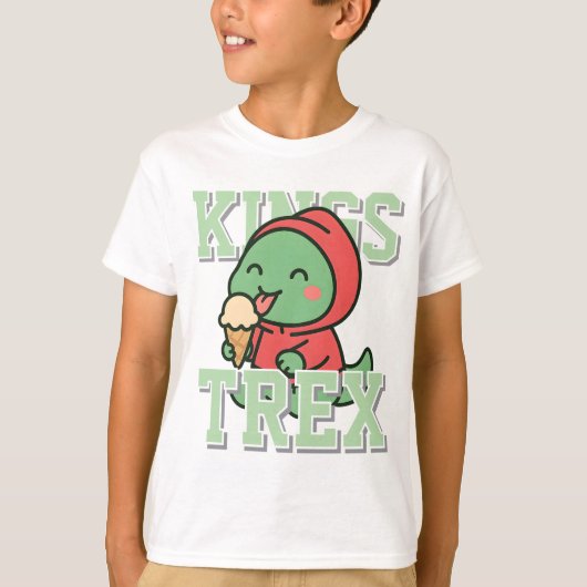 Schattigee T-Rex Dinosaur Unisex Man Vrouw Kleding T-shirt (Voorkant)