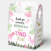 Schattigee T Rex Dinosaurus Meisje 2e Verjaardagsf Bedankdoosjes (Geopend)