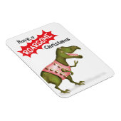 Schattigee T.rex dinosaurus 'Roarsome Christmas' m Magneet (Rechterzijde)