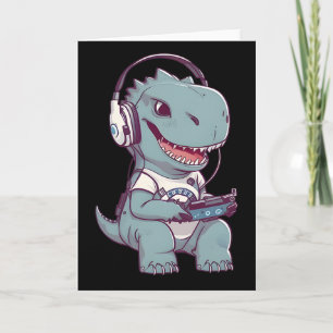 Schattigee T. Rex-dinosaurus Spelen Video Game Gam Kaart