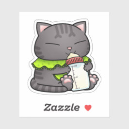 Schattigee Tabby Cat Baby Sticker