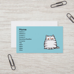Schattigee Tabby Cat – Kawaii kat voor kattenliefh Visitekaartje