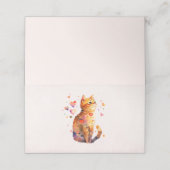 Schattigee Tabby Kat met Harten (Buitenkant ongevouwen)