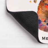 Schattigee Tabby Kat met Harten Muismat (Hoek)