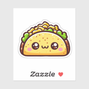 Schattigee Taco Custom-Cut Vinyl Stickers