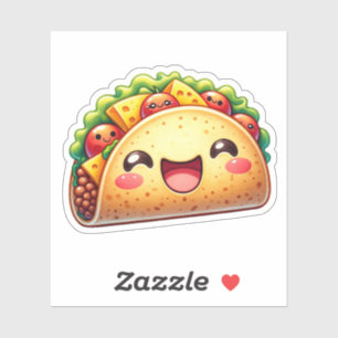 Schattigee Taco Custom-Cut Vinyl Stickers
