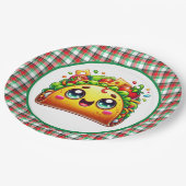 Schattigee taco liefhebbers feest papieren bordje (Gekanteld)