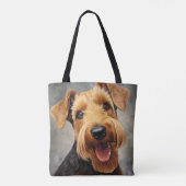 SCHATTIGEE TAN & BROWN WELSH TERRIER DOG DRAAGTAS (Achterkant)
