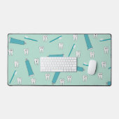 Schattigee Tand Blauwgroen Mint Tandpasta Tandenbo Bureaumat (Keyboard & Muis)