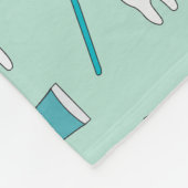 Schattigee Tand Blauwgroen Mint Tandpasta Tandenbo Fleece Deken (Hoek)