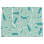 Schattigee Tand Blauwgroen Mint Tandpasta Tandenbo Groot Cadeauzakje (Voorkant)