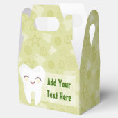 Schattigee Tand op Groen - Custom Party Favor Box Bedankdoosjes (Geopend)