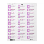 Schattigee Tand - Paarse - Aangepaste retour adres Etiket (Full Sheet)