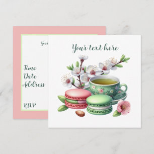 Schattigee Tea Party koekjes Kaart