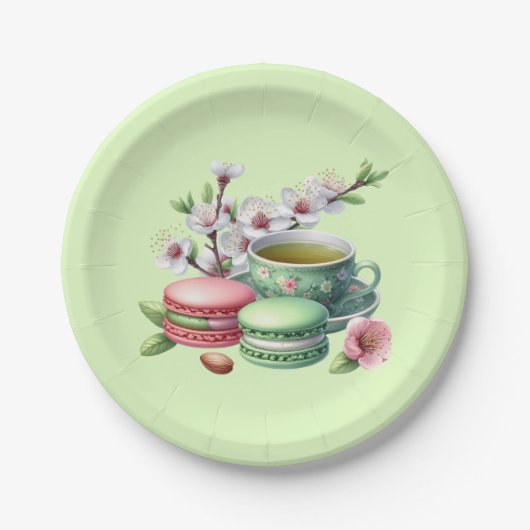 Schattigee Tea Party koekjes Papieren Bordje (Voorkant)