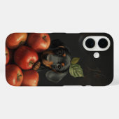 Schattigee Teckel Hond Peeking Apple Schilderen In Case-Mate iPhone Case (Achterkant (horizontaal))