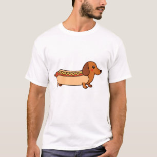 Schattigee teckel hotdog T-shirt