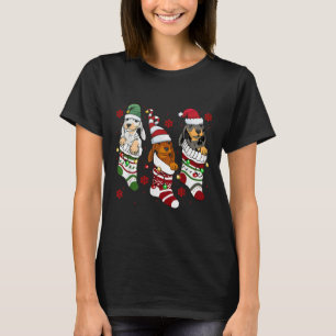 Schattigee Teckel Kerst Hondenliefhebber Mama Papa T-shirt
