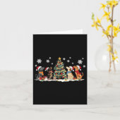 Schattigee Teckel Santa Hat Kerstboom Lights Dog Kaart (Gele Bloem)