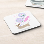 Schattigee Teckel Weiner Hondenliefhebber Party Ro Bier Onderzetter (Linkerzijde)