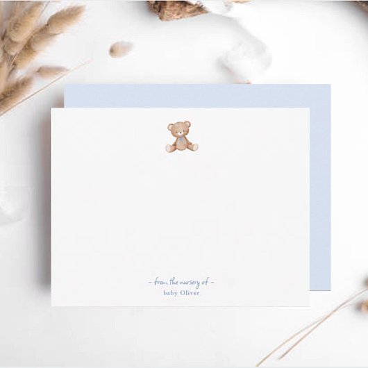 Schattigee Teddy Bear Baby Boy Bedankt kaart