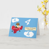 Schattigee  Teddy Bear Pilot Custom Naam en Leefti Kaart (Gele Bloem)