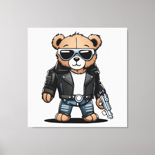 Schattigee Teddy Memes Canvas Afdruk (Voorkant)