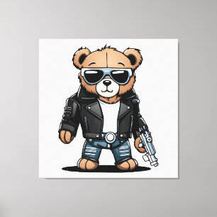 Schattigee Teddy Memes Canvas Afdruk