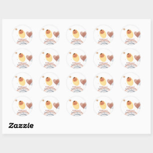 Schattigee teddybeer Afro-Amerikaanse jongens baby Ronde Sticker